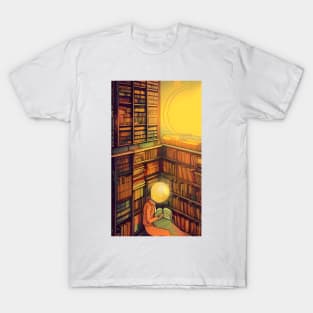 Hygge Library for Bookworm - Find me at the library antique vintage T-Shirt